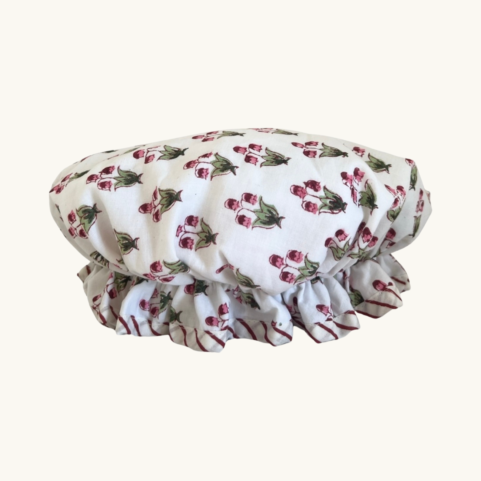 Raspberry Sophia Handblocked Shower Cap