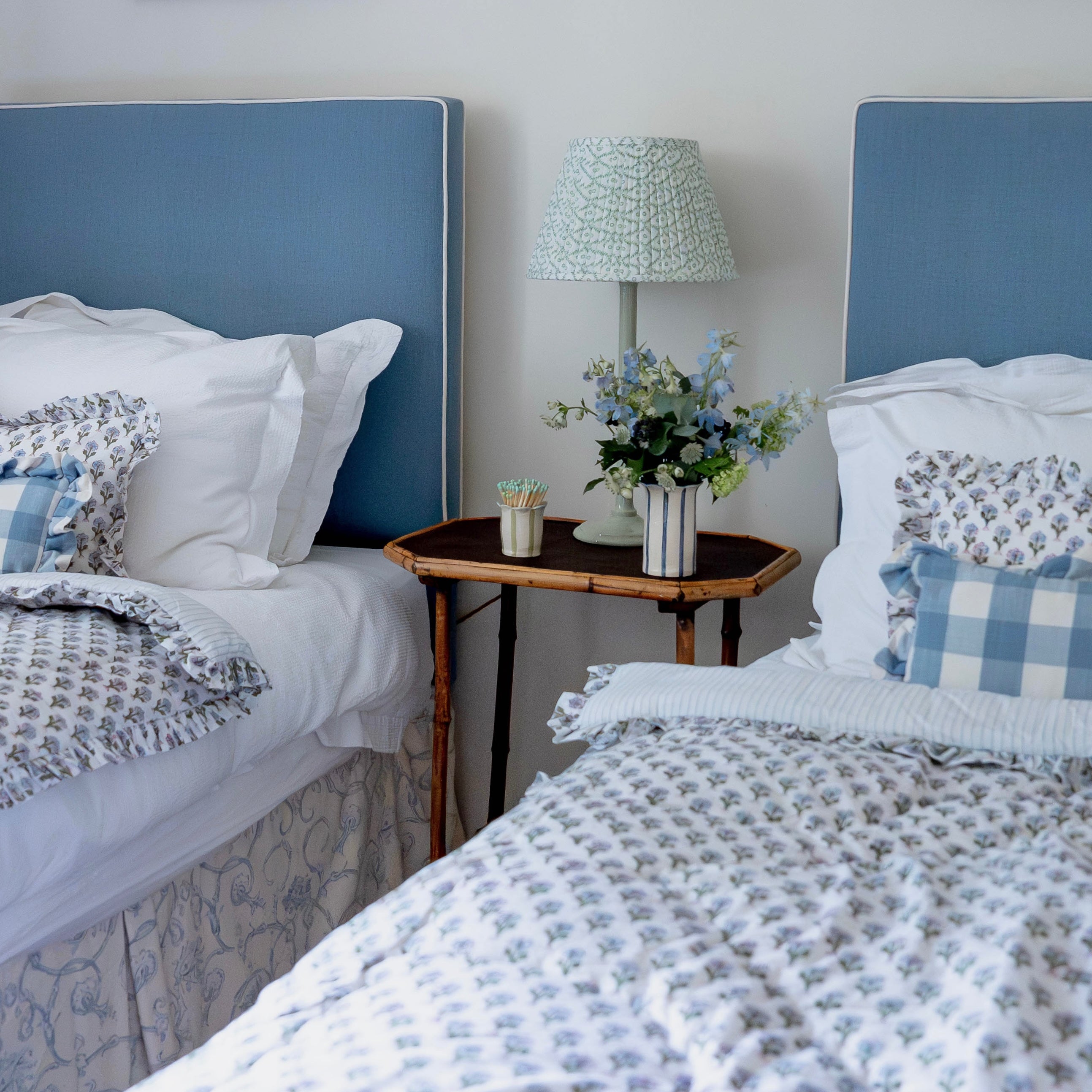 Blue Jemima Frilled Eiderdown