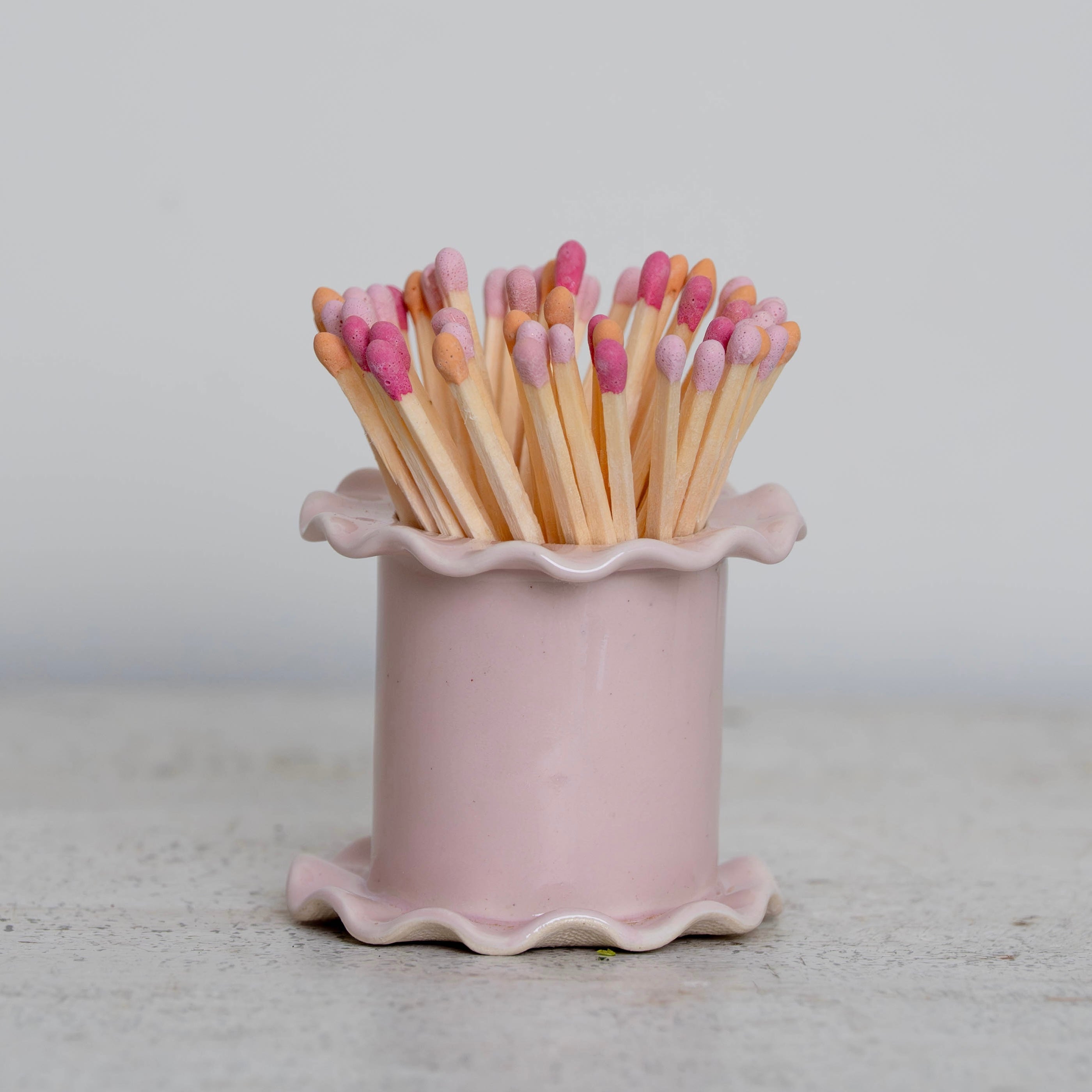 Pink Frilled Match Holder