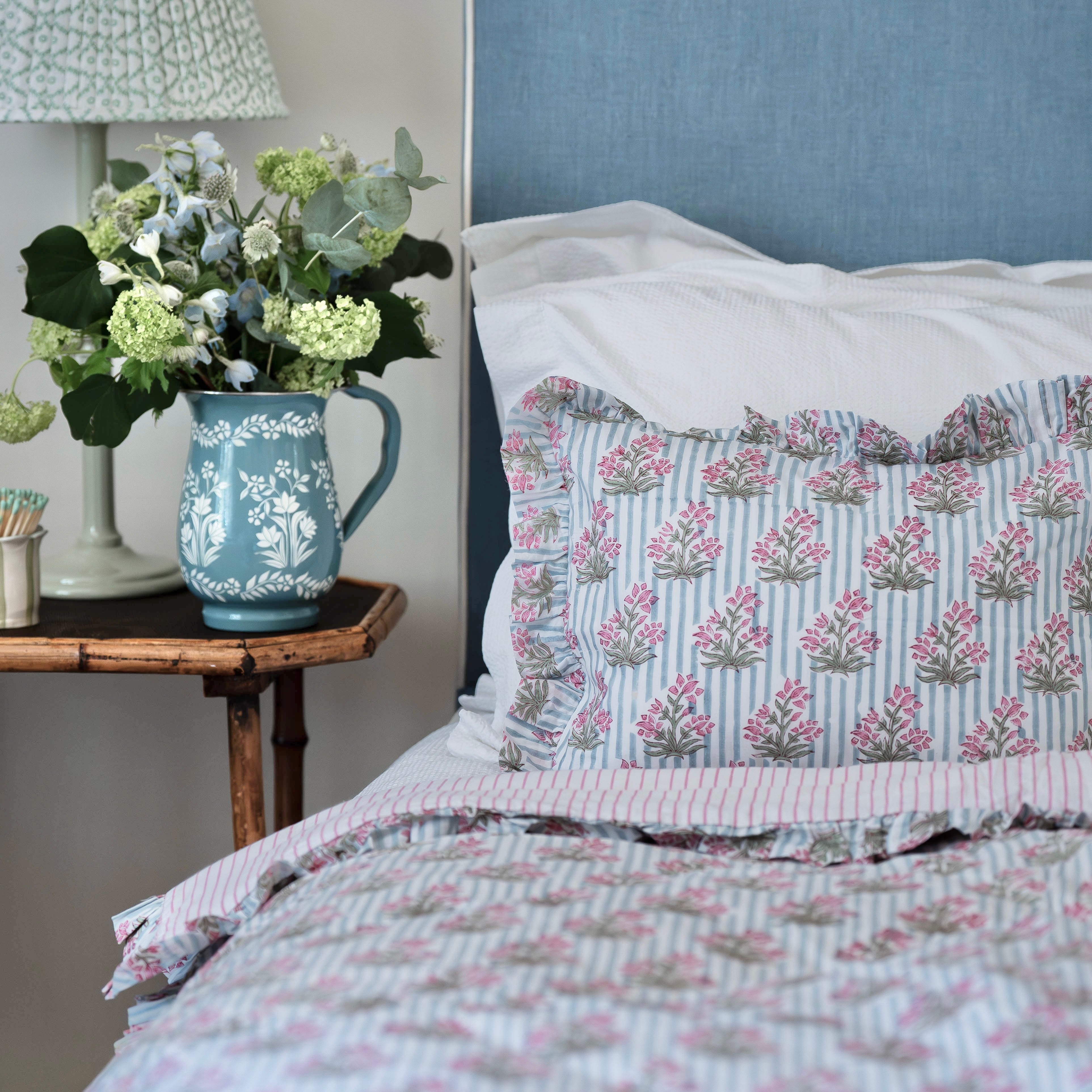 Blue Johari Frilled Eiderdown