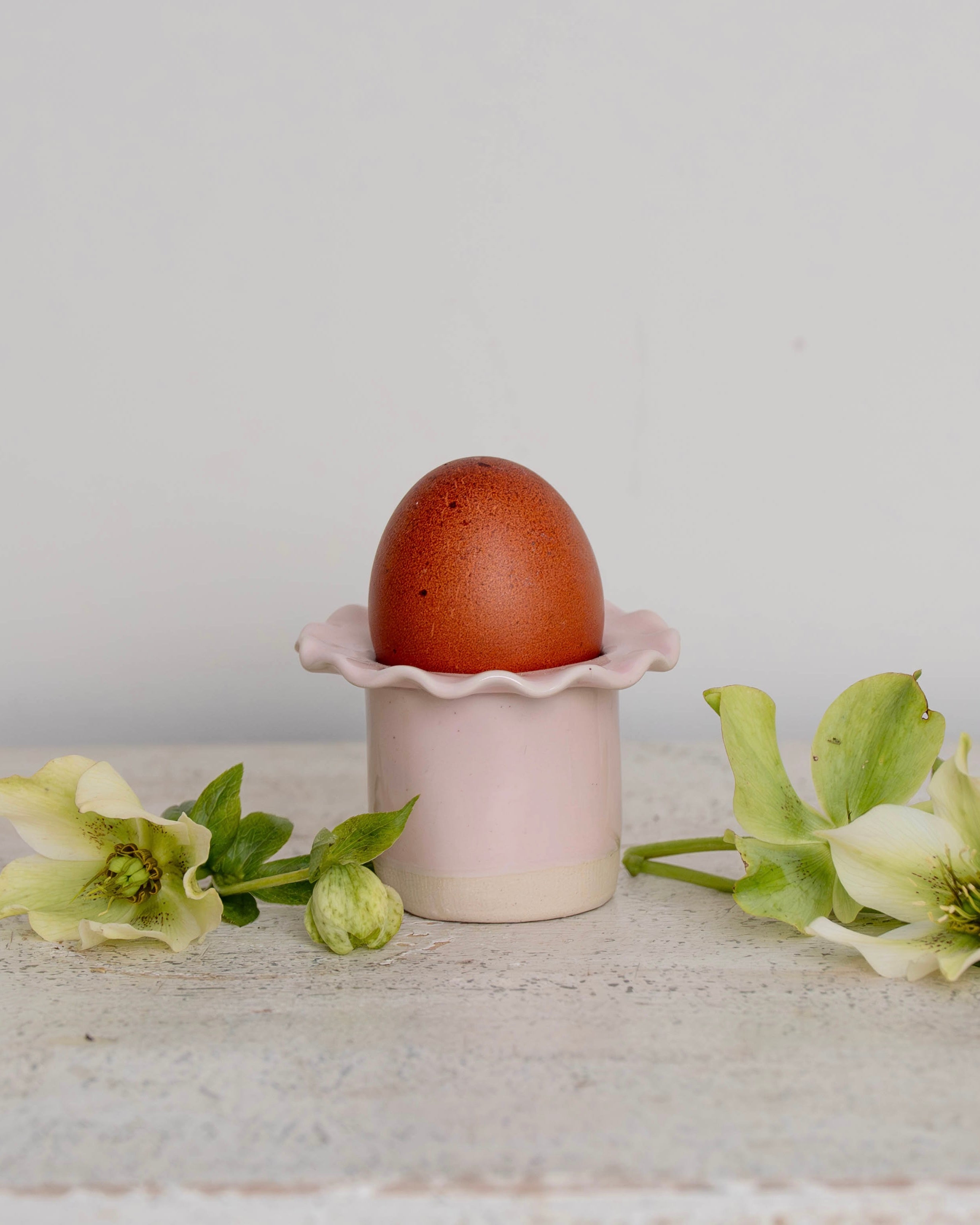 Pink Frilly Egg Cup