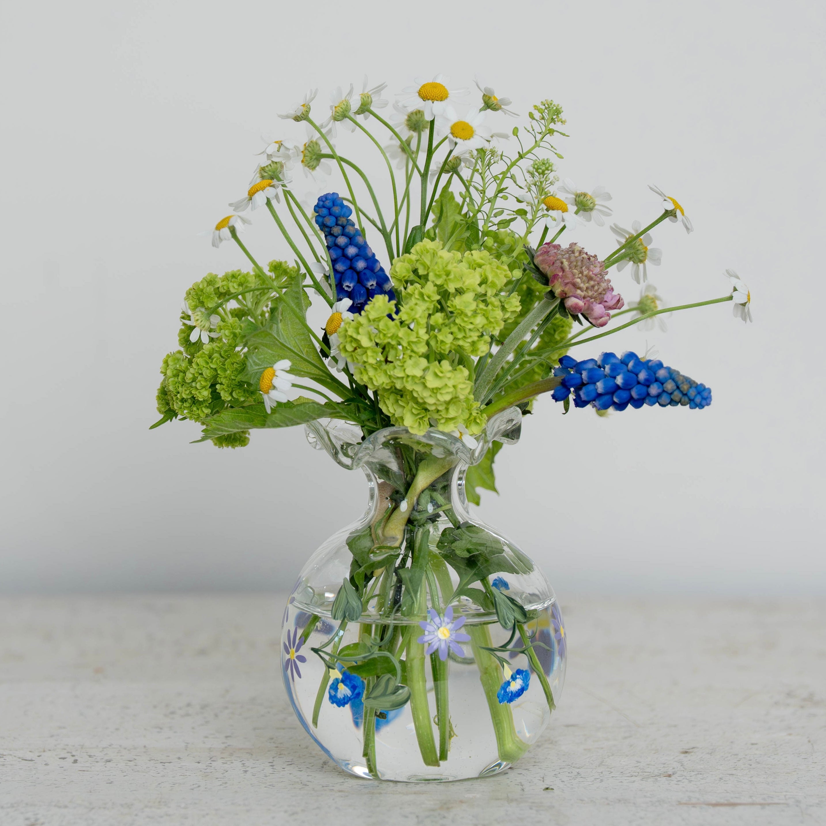 Morning Glory and Aster Ditsy Bud Vase