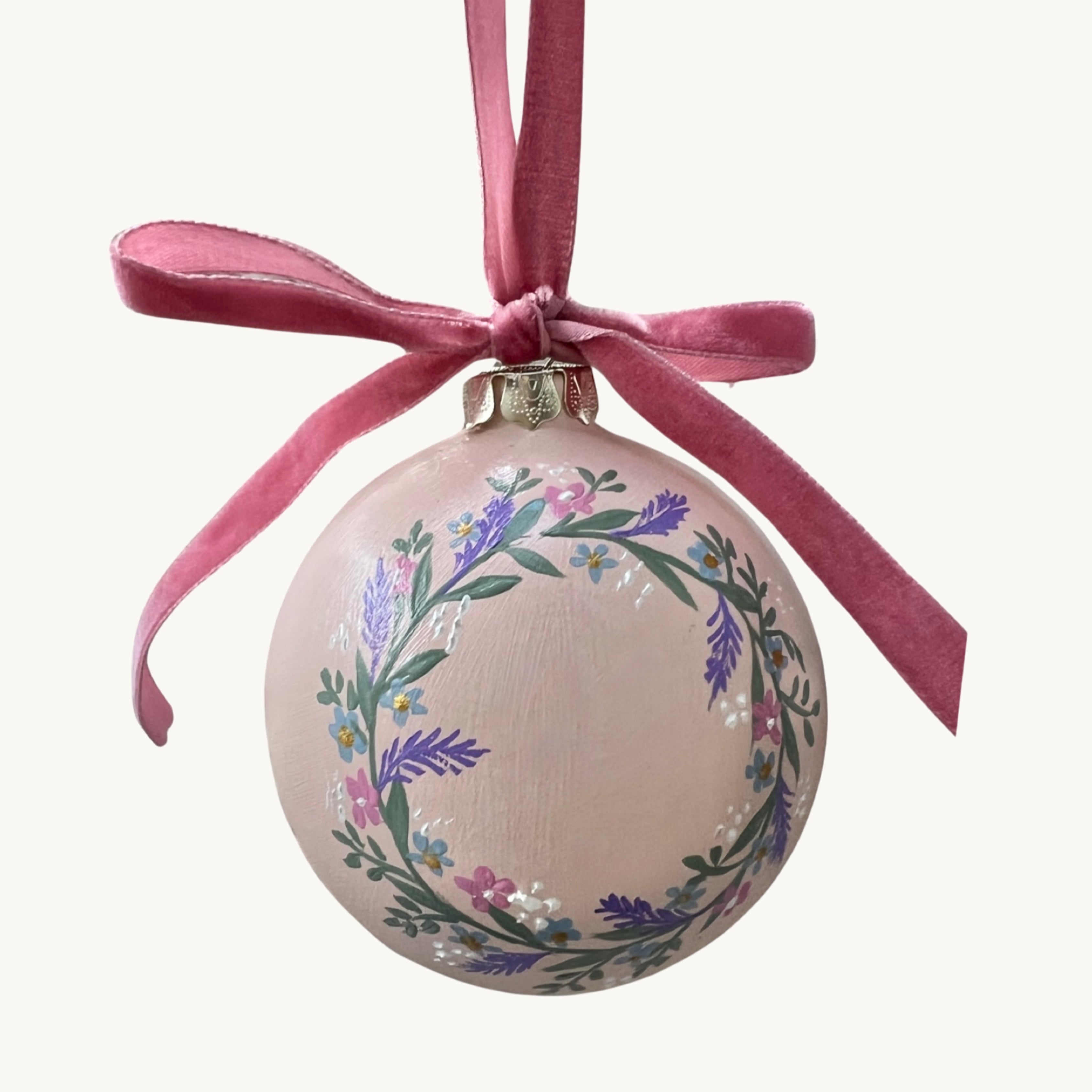 Pale Pink Handpainted Spring Bauble