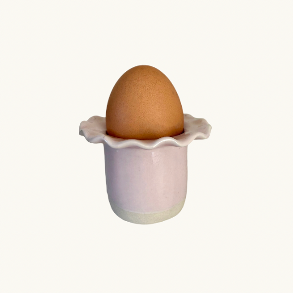 Pink Frilly Egg Cup