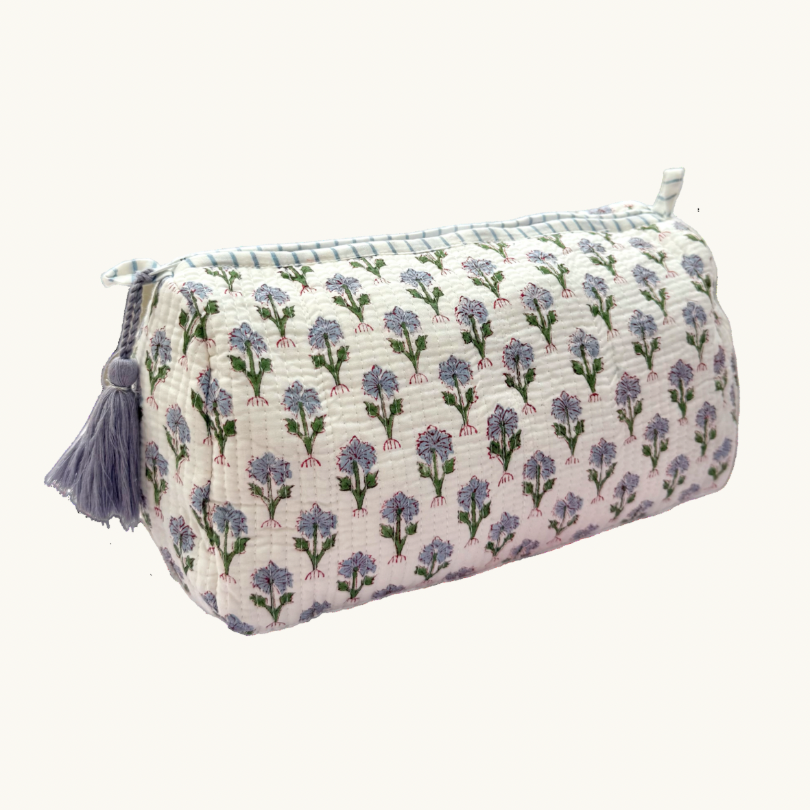 Blue Jemima Handblocked Wash Bag