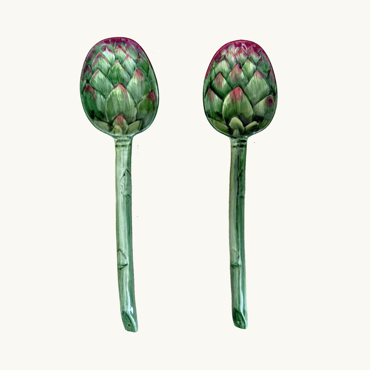 Artichoke Ceramic Salad Servers