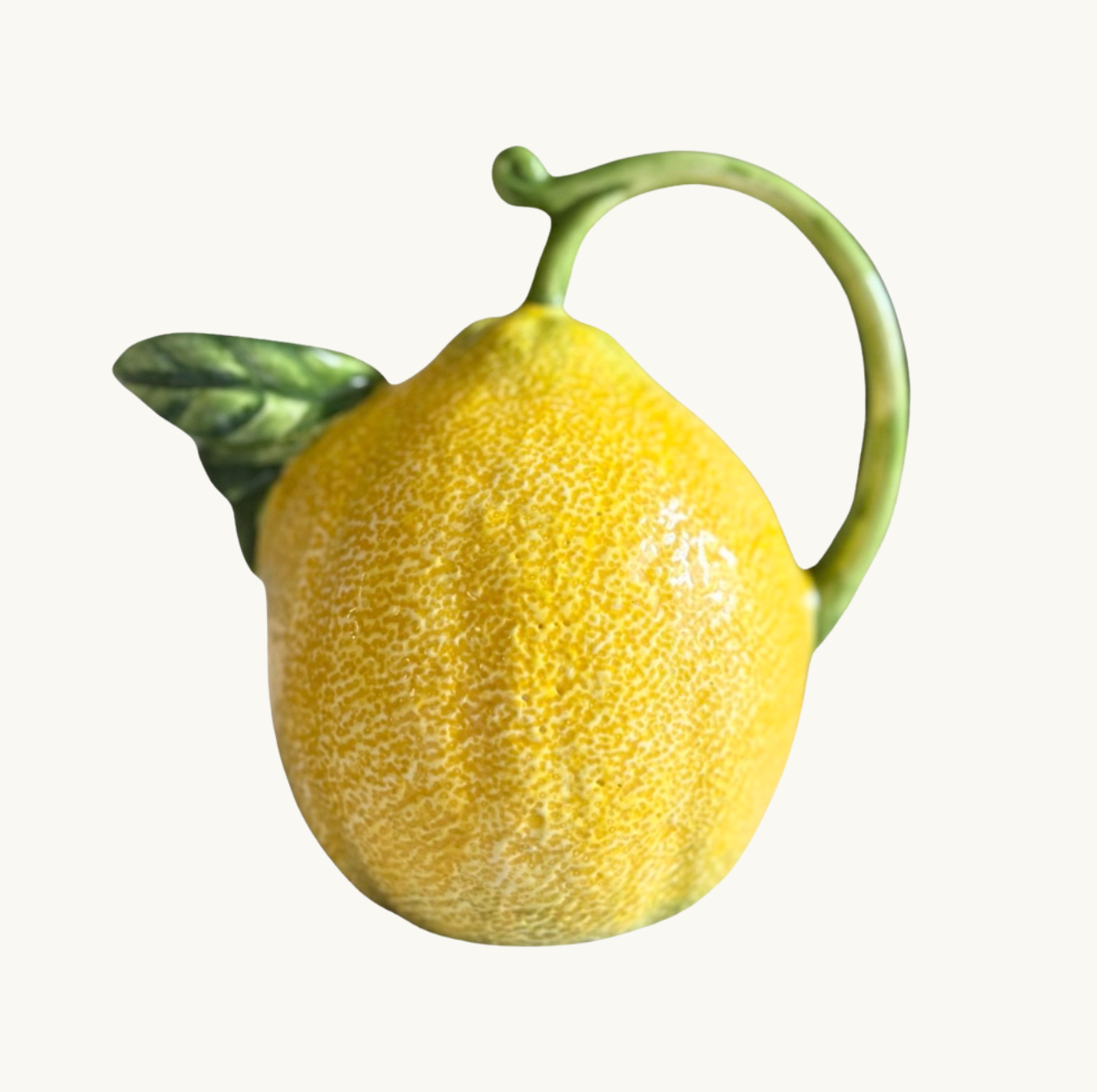 Large Lemon Ceramic Pitcher