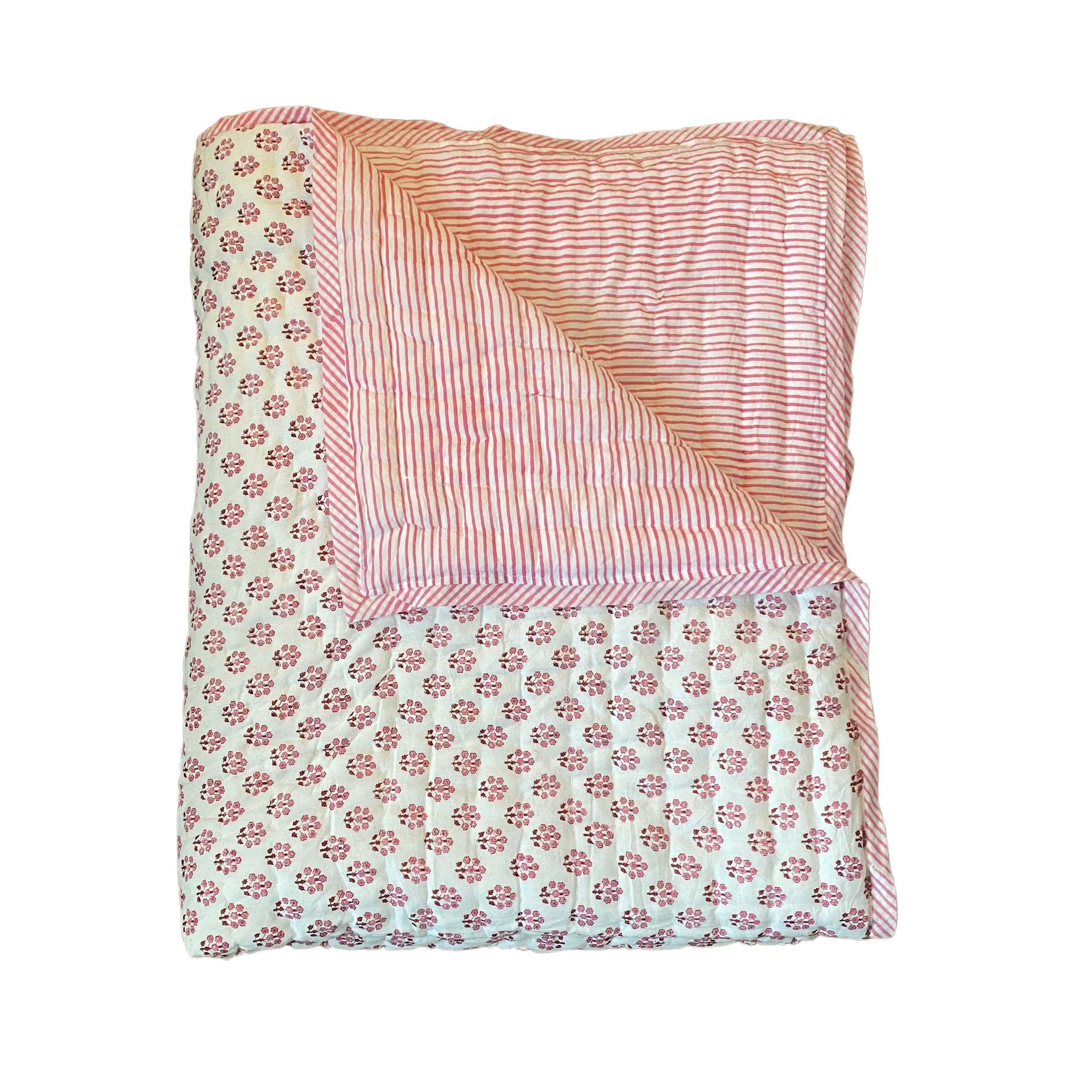 Pink Daphne Handblocked Quilt – So Souk Collection